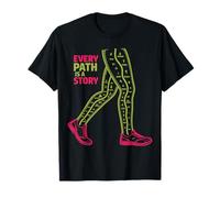 Every Path is A Story Neon Trail Design T-Shirt