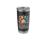 Every Pawprint Changes My Life Rainbow Pet Lover Stainless Steel Insulated Tumbler