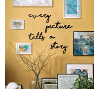 Every Picture Tells a Story Wall Art Durable Metal Decor Inspirational Boho Decor Alphabet Wall Decor for Bedroom Living Room Kitchen Stylish Unique Spaces