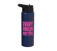 Every Ribbon Matters Breast Cancer Awareness Stainless Steel Insulated Water Bottle
