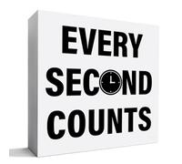 Every Second Counts, Home Kitchen Office Classroom Desk Decor Wooden Sign, Gift for Cook Chef Boss Coworker Colleague Teacher