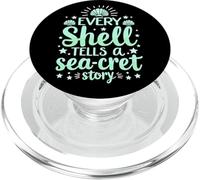 Every Shell Tells A Sea-Cret Story PopSockets PopGrip for MagSafe