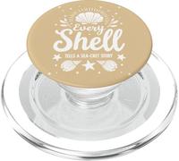 Every Shell Tells A Sea-Cret Story PopSockets PopGrip for MagSafe