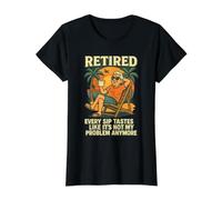 Every Sip Tastes Like It’s Not My Problem Anymore Retired Value Graphic T-Shirt, Women, Black, M