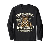 Every Squirrel is A Potential Threat, Funny German Shepherd Long Sleeve T-Shirt