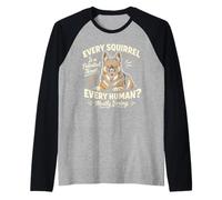 Every Squirrel is A Potential Threat, Funny German Shepherd Raglan Baseball Tee
