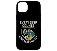 Every Step Counts, Hike Responsibly | Hikers Safety Day Gift Case for iPhone 14 Plus