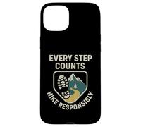 Every Step Counts, Hike Responsibly | Hikers Safety Day Gift Case for iPhone 15 Plus
