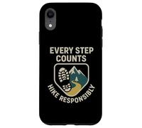 Every Step Counts, Hike Responsibly | Hikers Safety Day Gift Case for iPhone XR