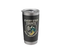 Every Step Counts, Hike Responsibly | Hikers Safety Day Gift Stainless Steel Insulated Tumbler