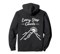 Every Step Counts - Motivational Hiking Walking Positive Pullover Hoodie