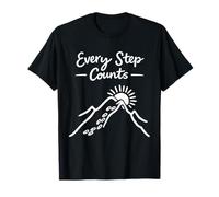 Every Step Counts - Motivational Hiking Walking Positive T-Shirt