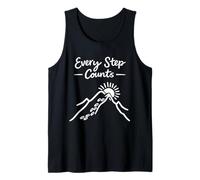 Every Step Counts - Motivational Hiking Walking Positive Tank Top