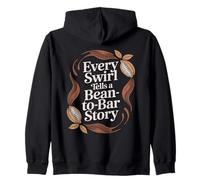 Every Swirl Tells A Bean-to-Bar Story Chocolatier Zip Hoodie