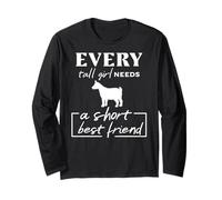 every tall girl needs a short best friend, funny pygmy goat Long Sleeve T-Shirt