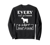 every tall girl needs a short best friend, funny pygmy goat Sweatshirt