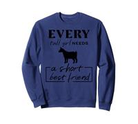 every tall girl needs a short best friend, funny pygmy goat Sweatshirt