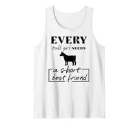 every tall girl needs a short best friend, funny pygmy goat Tank Top