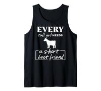 every tall girl needs a short best friend, funny pygmy goat Tank Top
