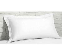 Every Thread Counts 2 King Oxford Pillowcases Cotton Pillow Cases - Luxury 400 Thread 100% Egyptian Cotton Satin, Durable & Cozy, Cool Pillow Covers (White)