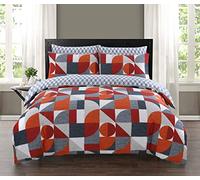Every Thread Counts ETC Single Duvet Cover Set 100% Pure Cotton Reversible Printed Hotel Quality Easy Care Single Duvet Set Super Soft and Luxury Duvet Cover Sets(Geometric Multi-Single)