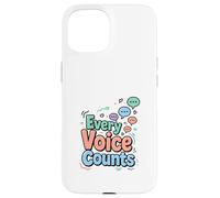 Every Voice Counts Communication Awareness Design Case for iPhone 15