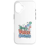 Every Voice Counts Communication Awareness Design Case for iPhone 16