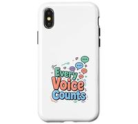 Every Voice Counts Communication Awareness Design Case for iPhone X/XS