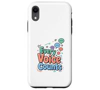 Every Voice Counts Communication Awareness Design Case for iPhone XR