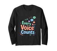 Every Voice Counts Communication Awareness Design Long Sleeve T-Shirt
