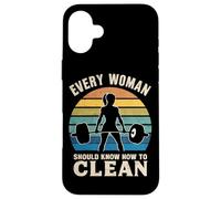 Every Woman Should Know How To Clean Retro Weight Lifting Case for iPhone 16 Plus