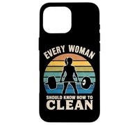 Every Woman Should Know How To Clean Retro Weight Lifting Case for iPhone 16 Pro Max