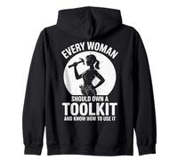 Every Women Should Own a Toolkit Empowering DIY Funny Zip Hoodie