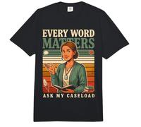 Every Word Matters Ask My Caseload Social Worker Comfort Colors Adult Heavyweight T-Shirt