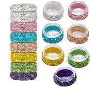 EveryBling Pill Organizer Travel Medicine Supplement Organizer Weekly Pill Box 7 Day Daily Vitamin Cases Portable Stackable Pill Caddy for Women(Rainbow)