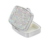 EveryBling Small Cute Pill Organizer Pill Case Travel for Purse Daily Tiny Medicine Box Container Pocket Vitamin Holder Organizer Pill Bottles Carrier with Mirror(Colorful)