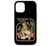 Everybody Croaks Frog Skull Mushroom Retro Funny Adult Humor Case for iPhone 12/12 Pro