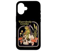 Everybody Croaks Frog Skull Mushroom Retro Funny Adult Humor Case for iPhone 16