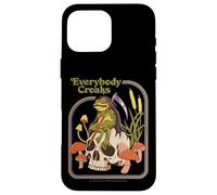 Everybody Croaks Frog Skull Mushroom Retro Funny Adult Humor Case for iPhone 16 Pro Max