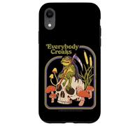 Everybody Croaks Frog Skull Mushroom Retro Funny Adult Humor Case for iPhone XR