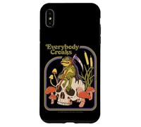 Everybody Croaks Frog Skull Mushroom Retro Funny Adult Humor Case for iPhone XS Max
