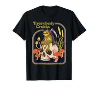 Everybody Croaks Frog Skull Mushroom Retro Funny Adult Humor T-Shirt