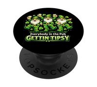 Everybody in the Pub Gettin Tipsy St Patricks Day Gnomes PopSockets Adhesive PopGrip