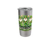 Everybody in The Pub Gettin Tipsy St Patricks Day Gnomes Stainless Steel Insulated Tumbler