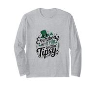 Everybody in The Pub Getting Tipsy - Funny St Patrick's Day Long Sleeve T-Shirt