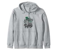 Everybody in The Pub Getting Tipsy - Funny St Patrick's Day Zip Hoodie