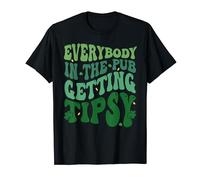 Everybody In the Pub Getting Tipsy Groovy St Patrick's Day T-Shirt