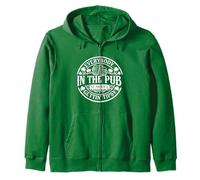 Everybody In The Pub Getting Tipsy St Patricks Day Funny Zip Hoodie