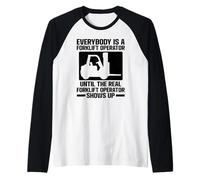 Everybody is a Forklift Operator Raglan Baseball Tee