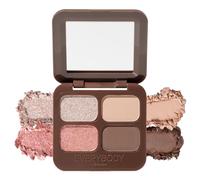 EVERYBODY LONDON Palette 4 Colors Eyeshadow, 2 Shades Glossy, 2 Shades Matte, Built-in Mirror, Easy Blending, Long Lasting Formula, Vintage Rose